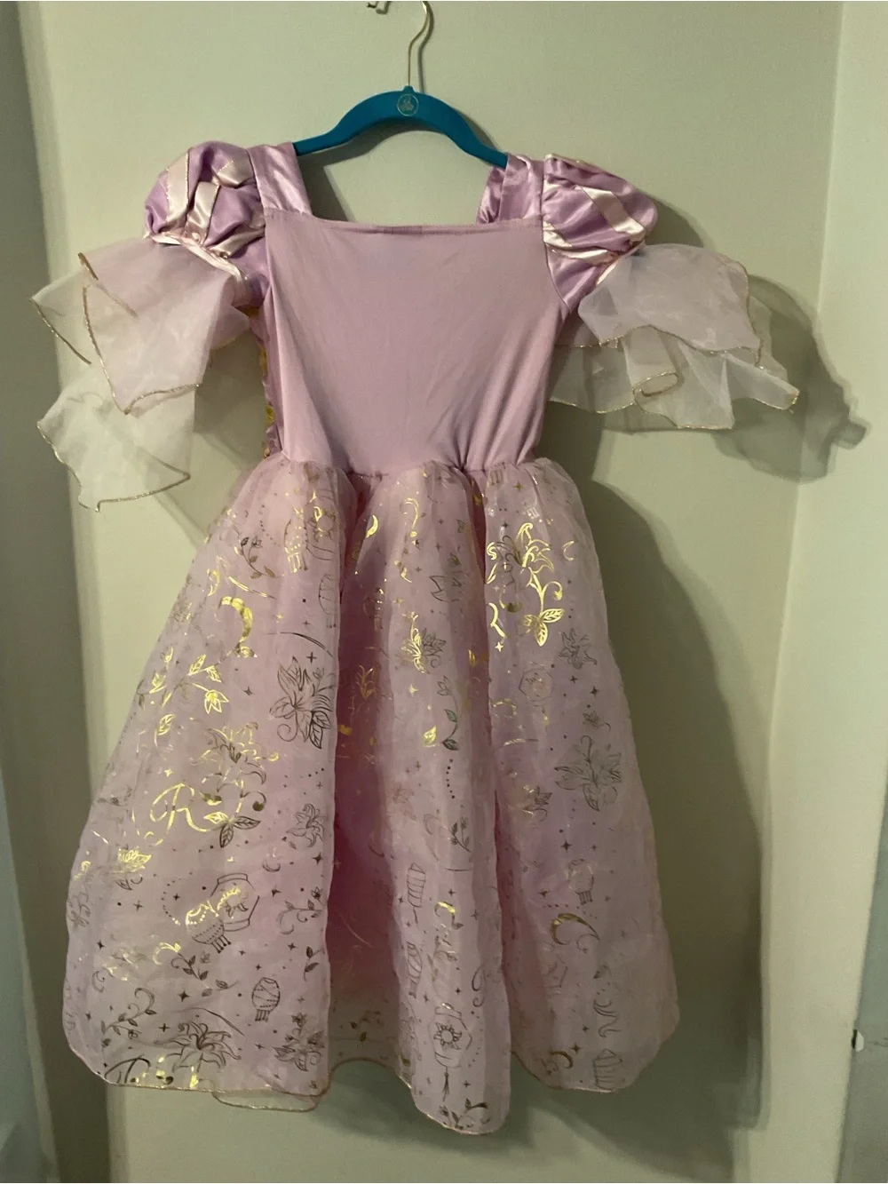 Disney Rapunzel Lavender Princess Dress with Gold Accents